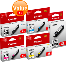 Canon CLI671XL Black Ink Value Pack